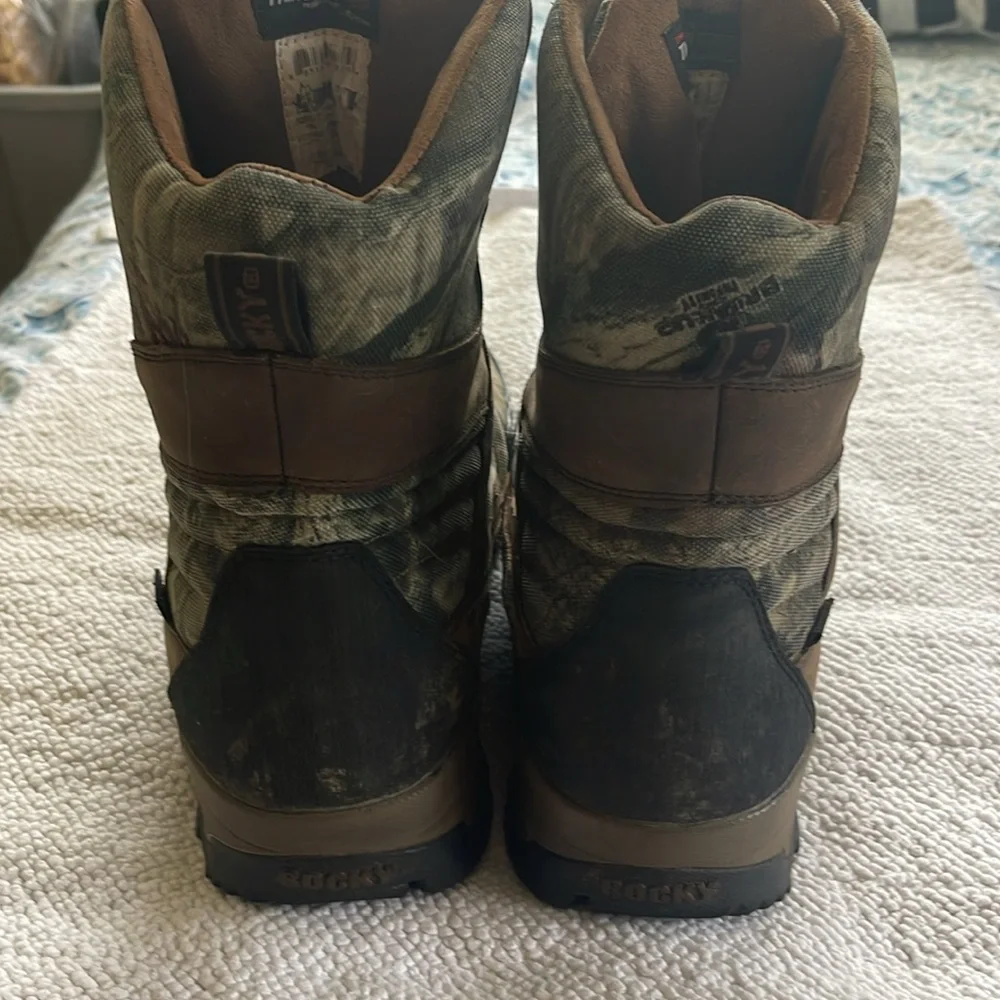 Rocky Thinsulate 1000 grams Waterproof Boots Camo High Top Ankle Size 12
